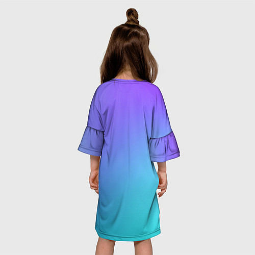 Детское платье Color multi-colored gradient / 3D-принт – фото 4