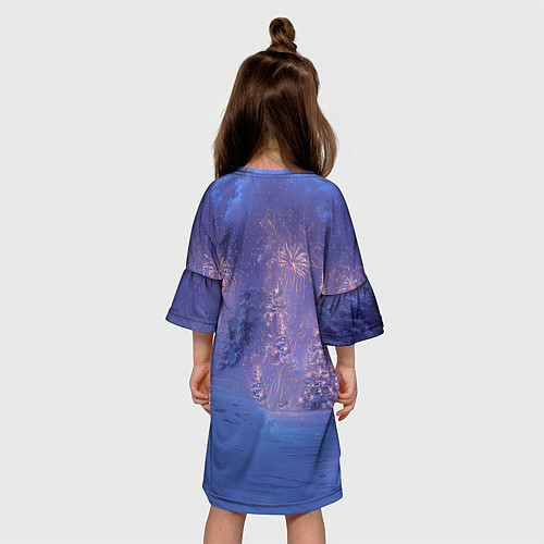 Детское платье Лошадь и новогодний салют / 3D-принт – фото 4