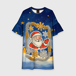 Детское платье Санта и гирлянда