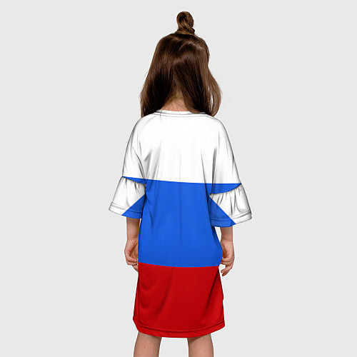 Детское платье Герб России: триколор / 3D-принт – фото 4