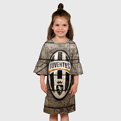 Платье клеш для девочки Juventus, цвет: 3D-принт — фото 2