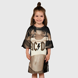Платье клеш для девочки AC/DC Girl, цвет: 3D-принт — фото 2