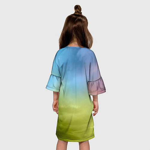 Детское платье Радужный единорог / 3D-принт – фото 4