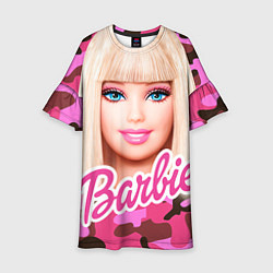 Платье клеш для девочки Барби цвета 3D-принт — фото 1
