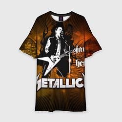 Платье клеш для девочки Metallica: James Hetfield, цвет: 3D-принт