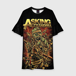 Платье клеш для девочки Asking Alexandria, цвет: 3D-принт