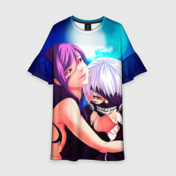 Платье клеш для девочки Токийский Гуль, цвет: 3D-принт