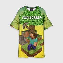 Платье клеш для девочки Minecraft Tree, цвет: 3D-принт
