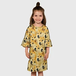 Платье клеш для девочки Doge, цвет: 3D-принт — фото 2