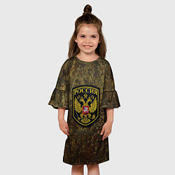 Платье клеш для девочки Камуфляж: Россия, цвет: 3D-принт — фото 2