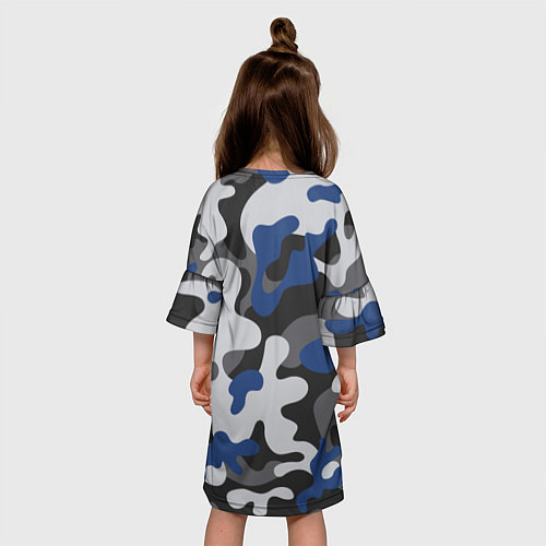 Детское платье Зимний камуфляж / 3D-принт – фото 4