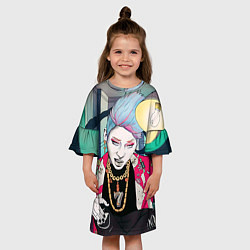 Платье клеш для девочки Block B Girl, цвет: 3D-принт — фото 2
