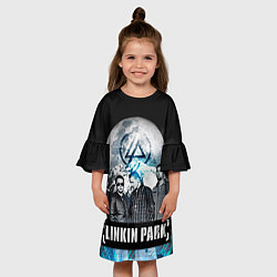 Платье клеш для девочки Linkin Park: Moon, цвет: 3D-принт — фото 2