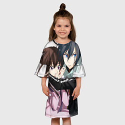 Платье клеш для девочки Бездомный бог, цвет: 3D-принт — фото 2
