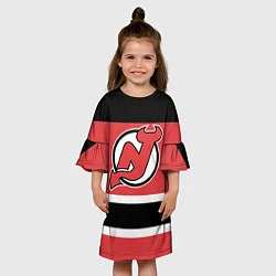 Платье клеш для девочки New Jersey Devils, цвет: 3D-принт — фото 2