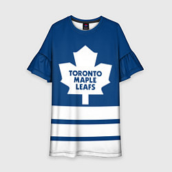 Платье клеш для девочки Toronto Maple Leafs, цвет: 3D-принт