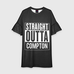 Платье клеш для девочки Straight Outta Compton, цвет: 3D-принт