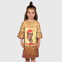 Платье клеш для девочки Плакат СССР 1, цвет: 3D-принт — фото 2