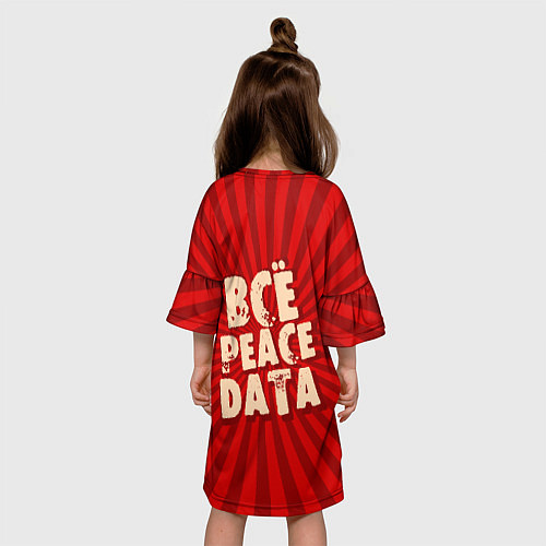 Детское платье Всё Peace DATA / 3D-принт – фото 4