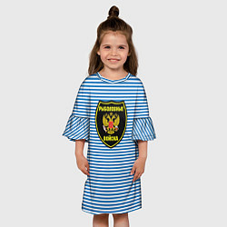 Платье клеш для девочки Рыболовные войска, цвет: 3D-принт — фото 2
