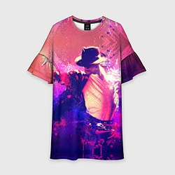 Платье клеш для девочки Michael Jackson: Moon, цвет: 3D-принт
