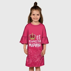 Платье клеш для девочки Её величество Марина, цвет: 3D-принт — фото 2