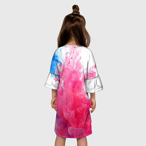 Детское платье Взрыв красок / 3D-принт – фото 4