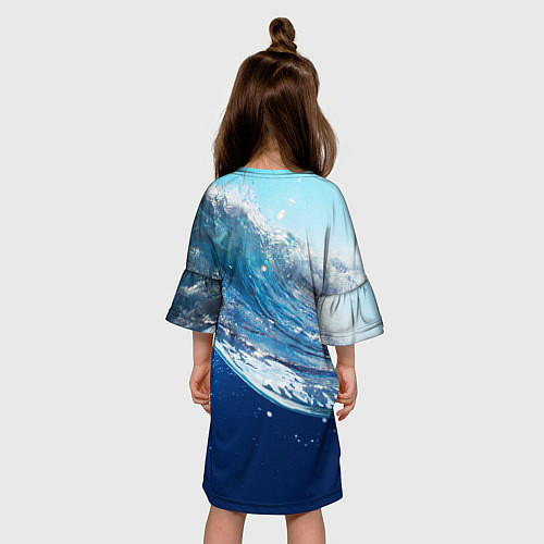 Детское платье Стихия воды / 3D-принт – фото 4