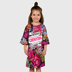 Платье клеш для девочки Для свекрови, цвет: 3D-принт — фото 2