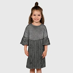 Платье клеш для девочки Кольчуга, цвет: 3D-принт — фото 2