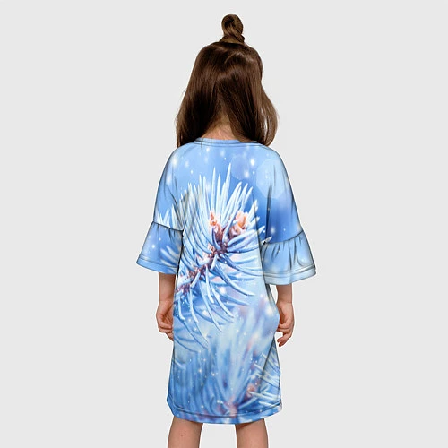 Детское платье Снежные иголки / 3D-принт – фото 4