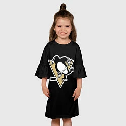 Платье клеш для девочки Pittsburgh Penguins: Malkin, цвет: 3D-принт — фото 2
