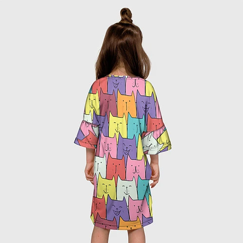 Детское платье Котики / 3D-принт – фото 4