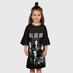 Платье клеш для девочки Fall out boy band, цвет: 3D-принт — фото 2