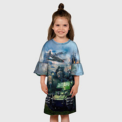 Платье клеш для девочки За родину, цвет: 3D-принт — фото 2