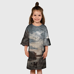 Платье клеш для девочки S.T.A.L.K.E.R: Dark Street, цвет: 3D-принт — фото 2