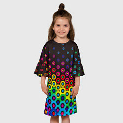 Платье клеш для девочки Орнамент, цвет: 3D-принт — фото 2