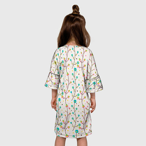 Детское платье Цветочные лианы / 3D-принт – фото 4