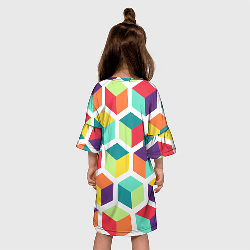 Детское платье 3D кубы / 3D-принт – фото 4