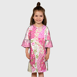 Платье клеш для девочки Узор на ткани, цвет: 3D-принт — фото 2