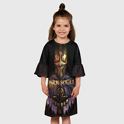 Платье клеш для девочки Dark Souls: Knight, цвет: 3D-принт — фото 2