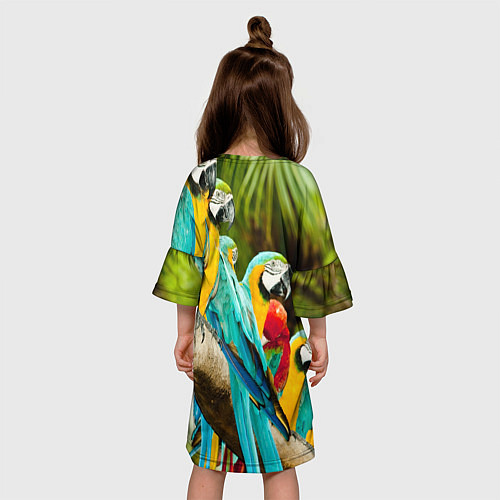 Детское платье Попугаи на ветке / 3D-принт – фото 4