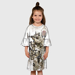 Платье клеш для девочки Спецназ 20, цвет: 3D-принт — фото 2