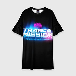 Платье клеш для девочки Trancemission: Trance we love, цвет: 3D-принт