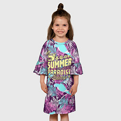 Платье клеш для девочки Summer paradise 2, цвет: 3D-принт — фото 2