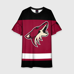 Платье клеш для девочки Arizona Coyotes, цвет: 3D-принт