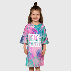 Платье клеш для девочки Beach Party, цвет: 3D-принт — фото 2