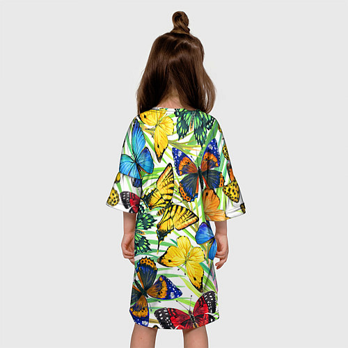 Детское платье Тропические бабочки / 3D-принт – фото 4