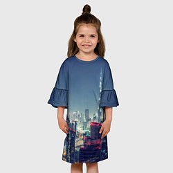 Платье клеш для девочки Дубай, цвет: 3D-принт — фото 2