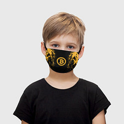 Маска для лица детская Bitcoin Master, цвет: 3D-принт